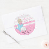 Twinkle, Twinkle Little Star - Baby Girl Ronde Sticker (Envelop)