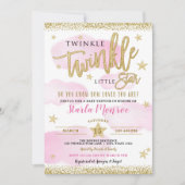 Twinkle Twinkle Little Star Baby Girl Shower Kaart (Voorkant)