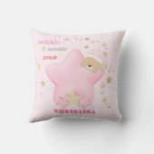 Twinkle Twinkle Little Star Baby Girl Teddy Bear Kussen (Achterkant)