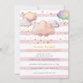 Twinkle Twinkle Little Star Baby Meisje Douche Roz Kaart (Voorkant)