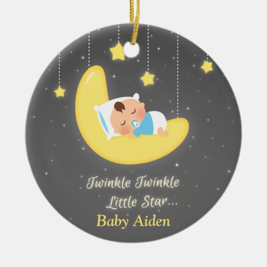 Twinkle Twinkle Little Star Baby Nursery Decor Keramisch Ornament (Voorkant)