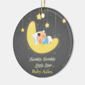 Twinkle Twinkle Little Star Baby Nursery Decor Keramisch Ornament (Links)