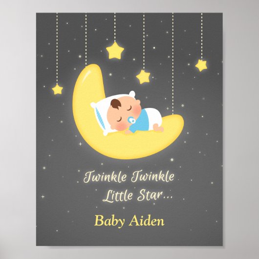 Twinkle Twinkle Little Star Baby Nursery Decor Poster (Voorkant)