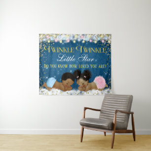 Twinkle Twinkle Little Star Baby Shower Achtergron Wandkleed