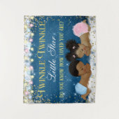 Twinkle Twinkle Little Star Baby Shower Achtergron Wandkleed (Voorkant)