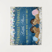 Twinkle Twinkle Little Star Baby Shower Achtergron Wandkleed (Voorkant)