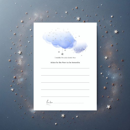 Twinkle Twinkle Little Star Baby shower Advieskaart
