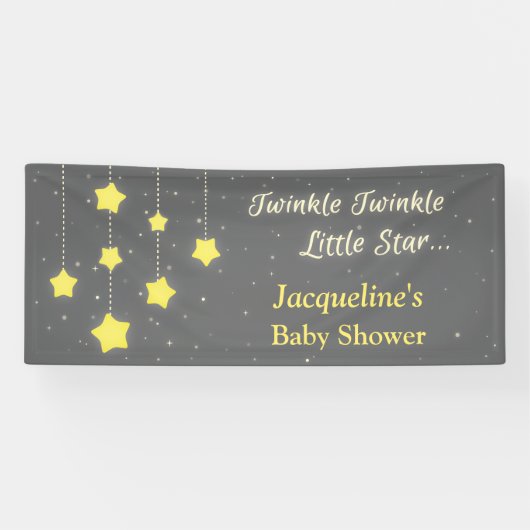Twinkle Twinkle Little Star Baby shower Banner (Horizontaal)