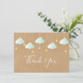 Twinkle Twinkle Little Star Baby shower Bedankkaart (Staand voorkant)