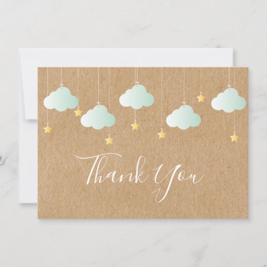 Twinkle Twinkle Little Star Baby shower Bedankkaart (Voorkant)