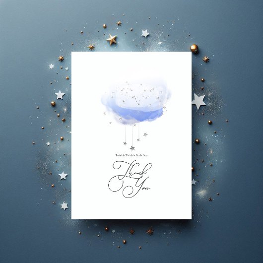 Twinkle Twinkle Little Star Baby shower Bedankkaart