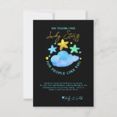 Twinkle Twinkle Little Star Baby shower Bedankkaart (Voorkant)
