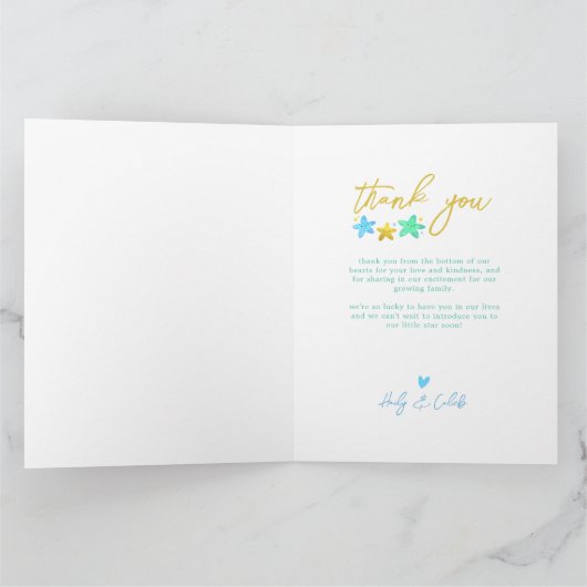 Twinkle Twinkle Little Star Baby shower Bedankt (Binnen)