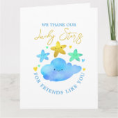 Twinkle Twinkle Little Star Baby shower Bedankt (Voorkant)