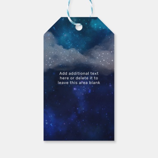 Twinkle Twinkle Little Star Baby shower Bedankt Cadeaulabel (Achterkant)