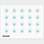 Twinkle Twinkle Little Star Baby shower Bedankt Ronde Sticker (Vel)