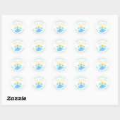 Twinkle Twinkle Little Star Baby shower Bedankt Ronde Sticker (Vel)