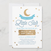 Twinkle Twinkle Little Star | Baby Shower | Blauw Kaart (Voorkant)