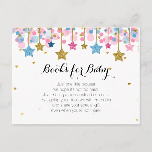 Twinkle Twinkle Little Star Baby shower Boeken Briefkaart (Voorkant)