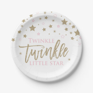 Twinkle Twinkle Little Star Baby shower Borden Papieren Bordje