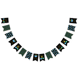 Twinkle Twinkle Little Star Baby shower Bunting Fl Vlaggetjes