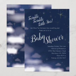 Twinkle Twinkle Little Star Baby shower Celestial Kaart