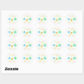 Twinkle Twinkle Little Star Baby shower Envelope Ronde Sticker (Vel)