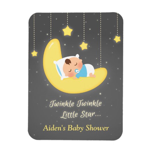 Twinkle Twinkle Little Star Baby shower Favors Magneet (Verticaal)