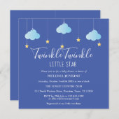 Twinkle Twinkle Little Star Baby Shower / Feesteli Kaart (Voorkant / Achterkant)
