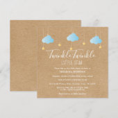 Twinkle Twinkle Little Star Baby Shower / Feestje Kaart (Voorkant / Achterkant)