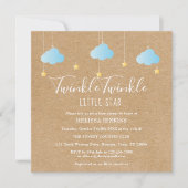 Twinkle Twinkle Little Star Baby Shower / Feestje Kaart (Voorkant)