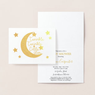 Twinkle Twinkle Little Star Baby shower Folie Kaarten