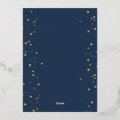 Twinkle Twinkle Little Star Baby shower Folie Uitnodiging (Achterkant)