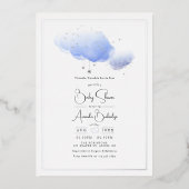 Twinkle Twinkle Little Star Baby shower Folie Uitnodiging (Voorkant)