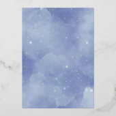 Twinkle Twinkle Little Star Baby shower Folie Uitnodiging (Achterkant)