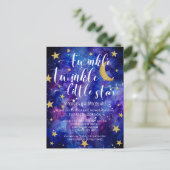 Twinkle Twinkle Little Star Baby shower Galaxy Briefkaart (Staand voorkant)