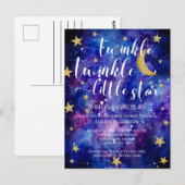 Twinkle Twinkle Little Star Baby shower Galaxy Briefkaart (Voorkant / Achterkant)