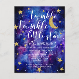 Twinkle Twinkle Little Star Baby shower Galaxy Briefkaart