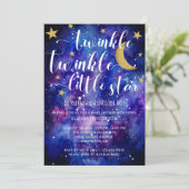 Twinkle Twinkle Little Star Baby shower Galaxy Kaart (Staand voorkant)