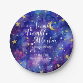 Twinkle Twinkle Little Star Baby shower Galaxy Papieren Bordje