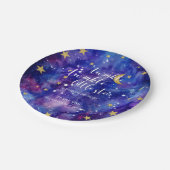Twinkle Twinkle Little Star Baby shower Galaxy Papieren Bordje (Gekanteld)