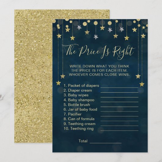 Twinkle Twinkle Little Star Baby shower Game Kaart (Voorkant / Achterkant)