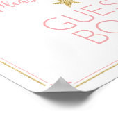 Twinkle Twinkle Little Star Baby Shower Gastenboek Poster (Hoek)
