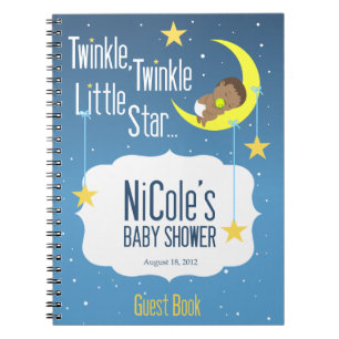 Twinkle Twinkle Little Star Baby shower Guest Book Notitieboek