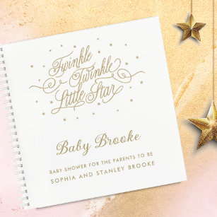 Twinkle Twinkle Little Star Baby shower Guest Book Notitieboek
