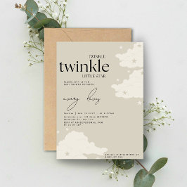 Twinkle Twinkle Little Star Baby shower I Kaart
