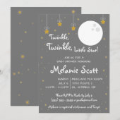 Twinkle, Twinkle, Little Star. Baby shower Invita Kaart (Voorkant / Achterkant)