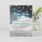 Twinkle Twinkle Little Star Baby shower Invitation (Staand voorkant)
