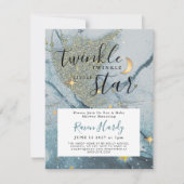 Twinkle Twinkle Little Star Baby shower Invitation (Voorkant)