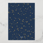 Twinkle Twinkle Little Star Baby shower Invitation Folie Uitnodiging (Achterkant)